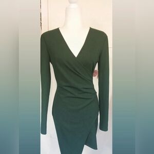 FAVLUX Deep Green Long Sleeve Dress
